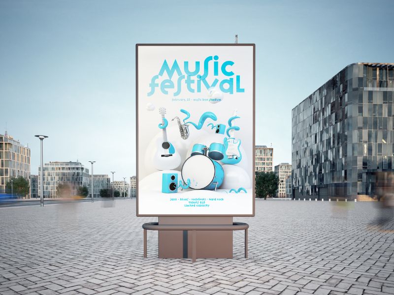 Muzyka nowoczesna, czyli jaka? Na zdjeciu plakat festiwalu.